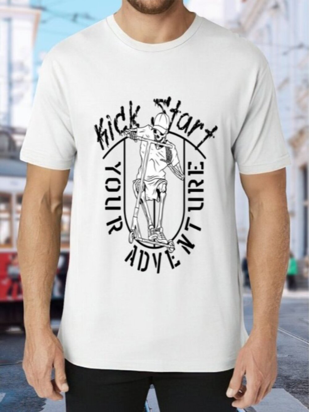 Kickstart Your Adventure Graphic Tee - White